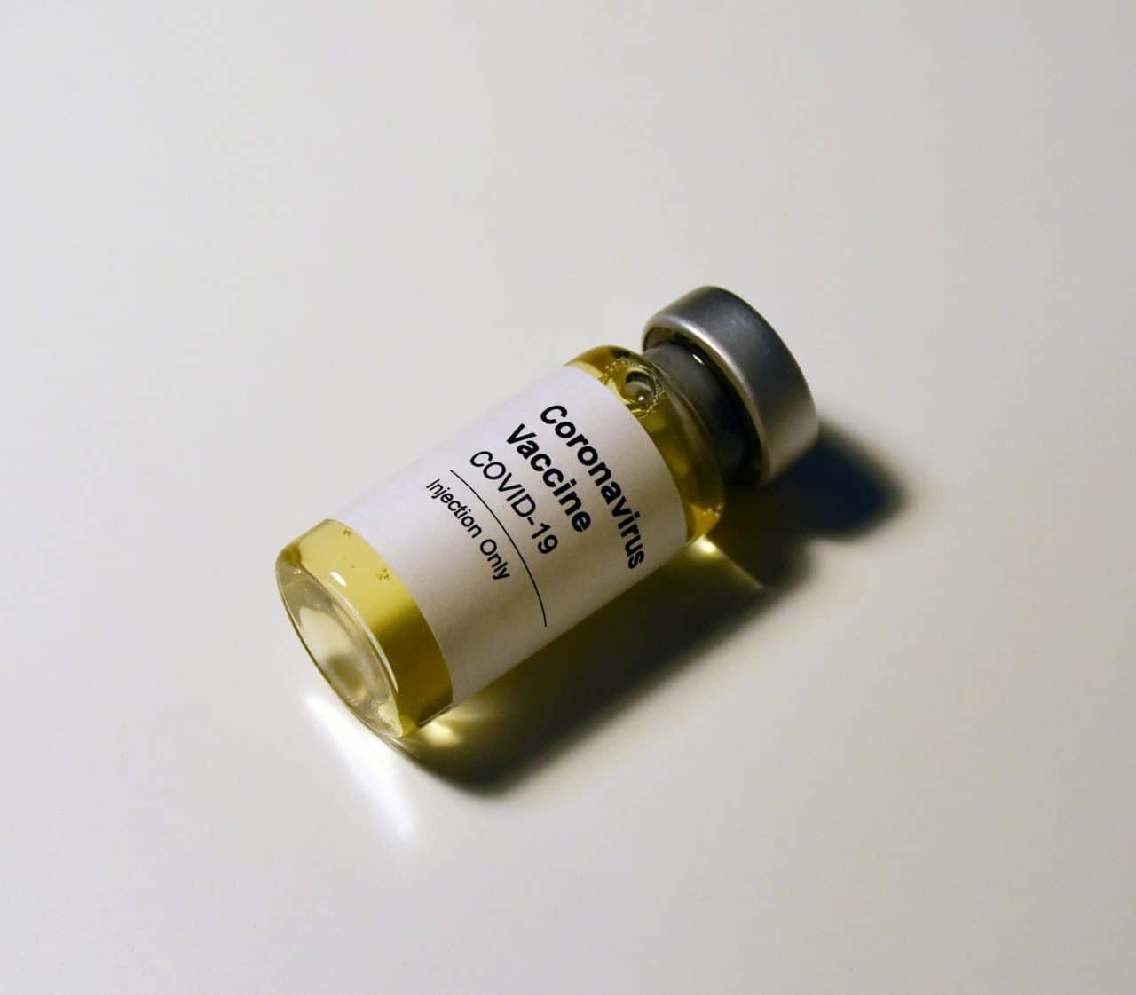 A vial of COVID-19 vaccine.